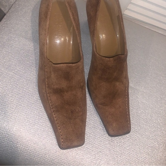 Franco Sarto Carmel Suede Kitten Block Heels 7 1/2 - Picture 2 of 7